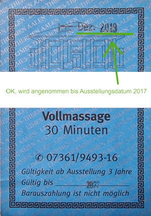 Massagegutschein beim Wellnessservice Baumann in Aalen